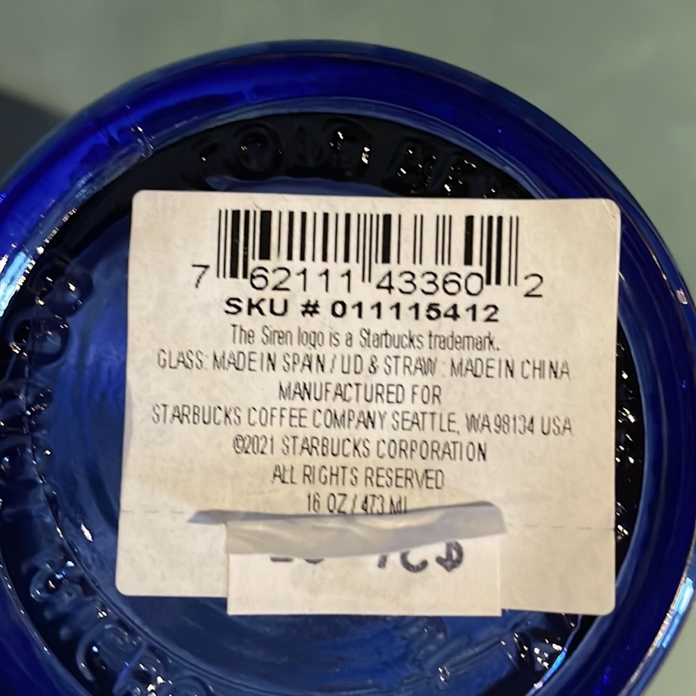 NWT Starbucks collector’s Hawaiian umbrella glass tumbler - 16 oz - Picture 6 of 7